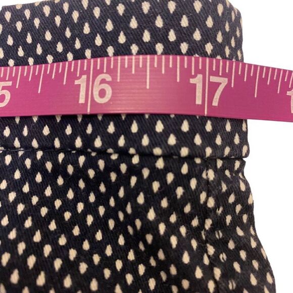 Khakis by Gap‎ Slim City Navy with White Polkadots Cropped Pants Size 10 - Picture 11 of 14